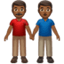 👬🏾 men holding hands: medium-dark skin tone display on Apple